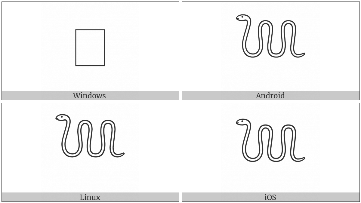 Egyptian Hieroglyph I014 on various operating systems