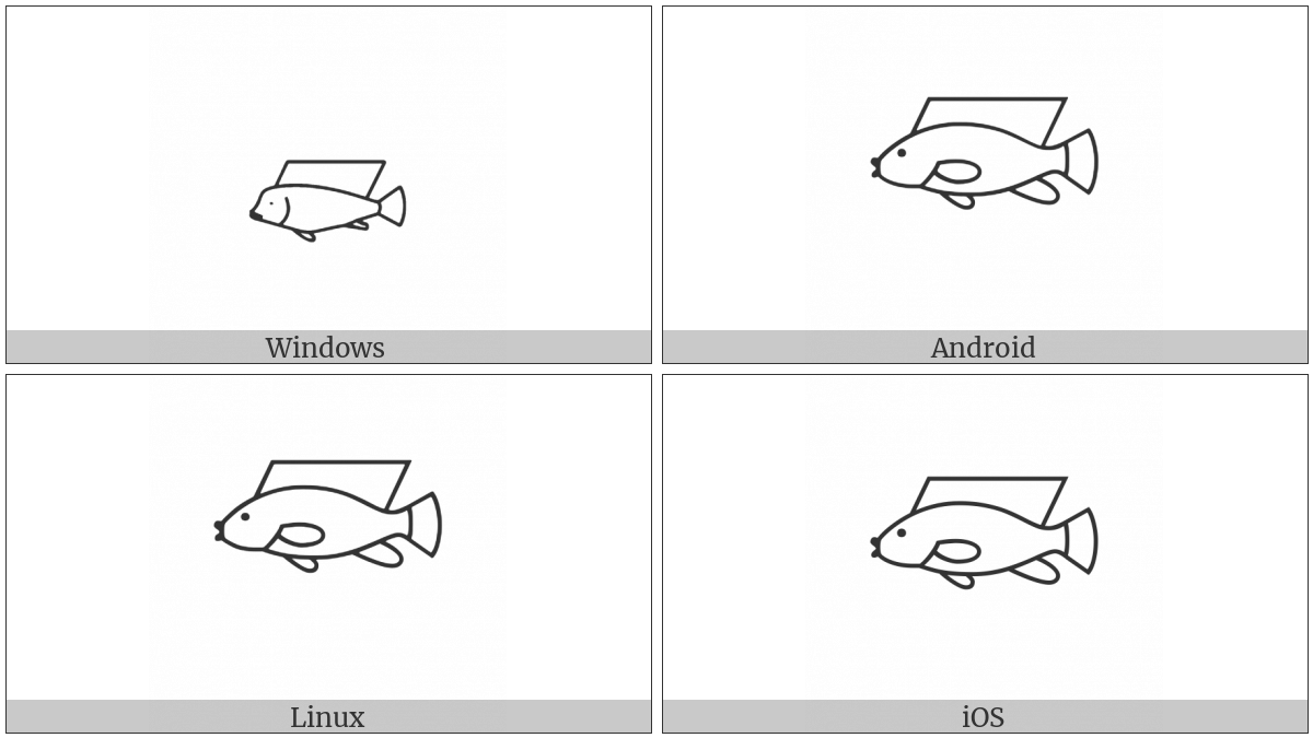 Egyptian Hieroglyph K001 on various operating systems