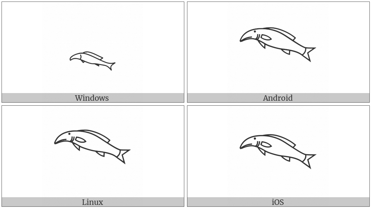 Egyptian Hieroglyph K004 on various operating systems