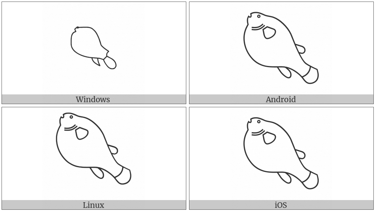 Egyptian Hieroglyph K007 on various operating systems