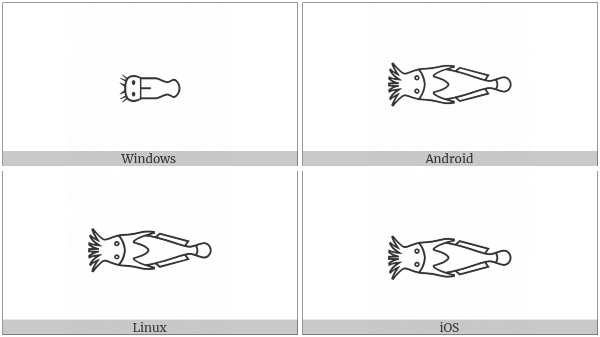 Egyptian Hieroglyph K008 on various operating systems