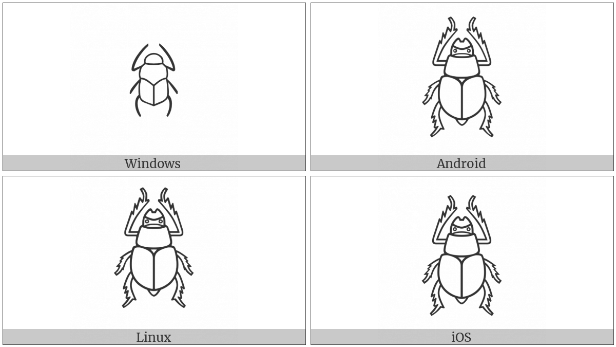 Egyptian Hieroglyph L001 on various operating systems