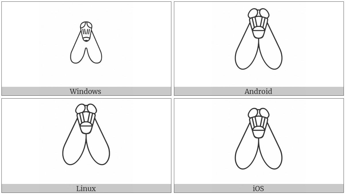 Egyptian Hieroglyph L003 on various operating systems