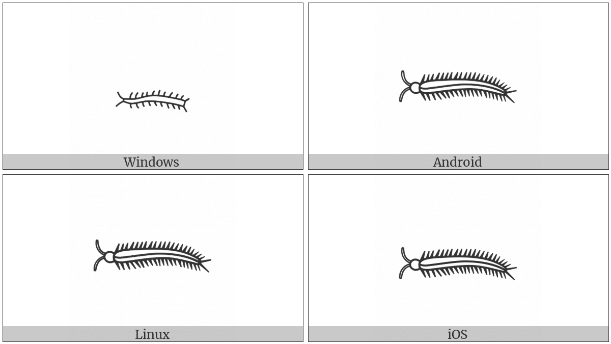 Egyptian Hieroglyph L005 on various operating systems