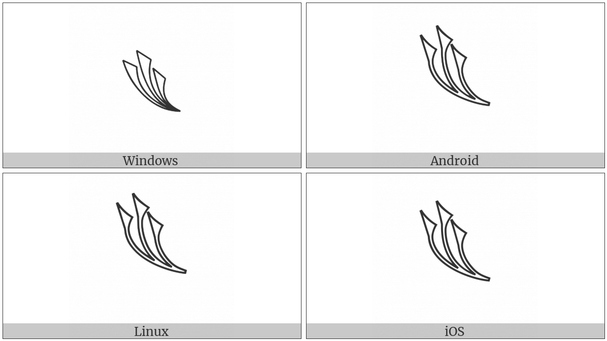 Egyptian Hieroglyph M002 on various operating systems