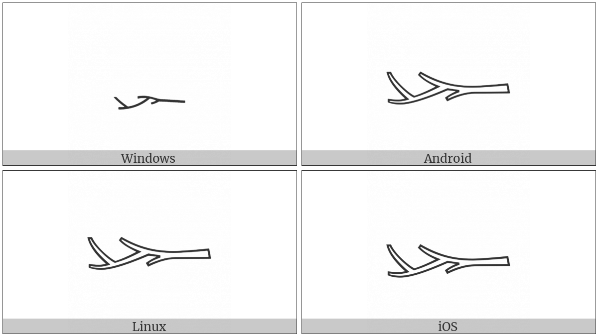 Egyptian Hieroglyph M003 on various operating systems