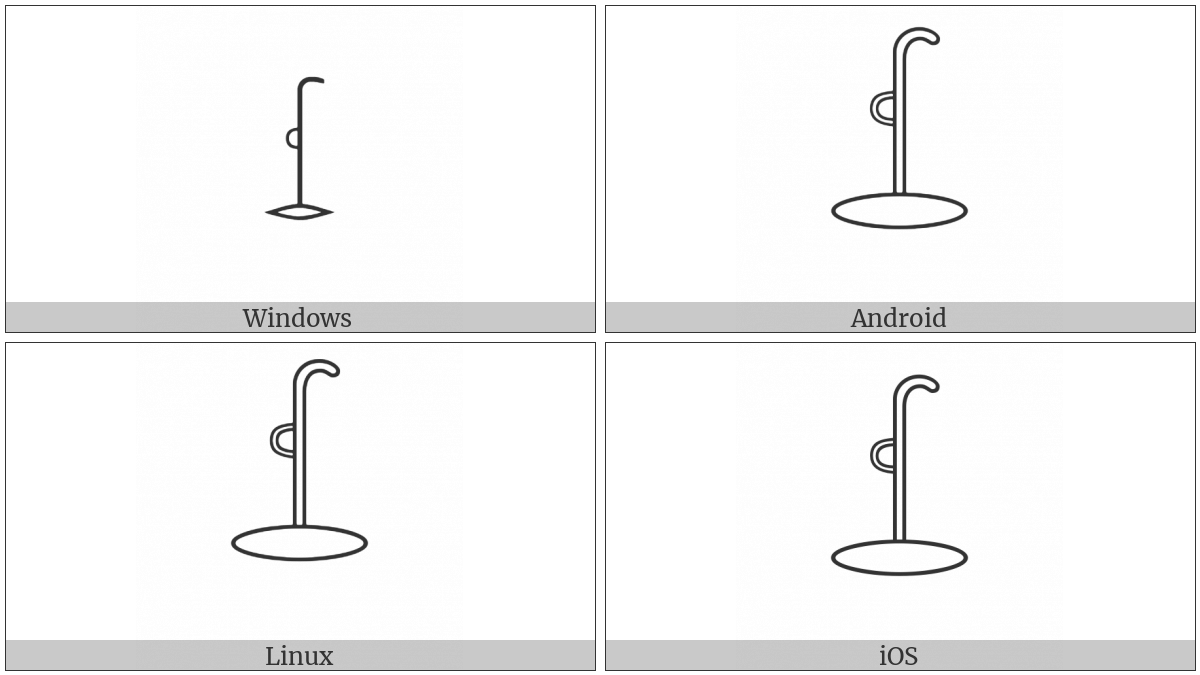 Egyptian Hieroglyph M006 on various operating systems