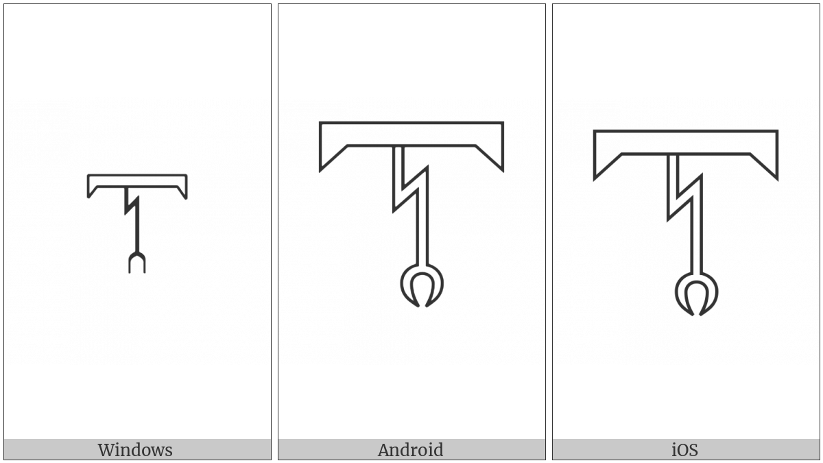 Egyptian Hieroglyph N002 on various operating systems