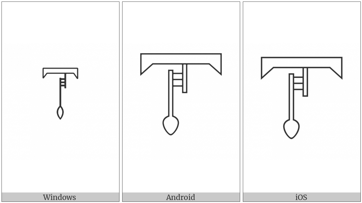 Egyptian Hieroglyph N003 on various operating systems