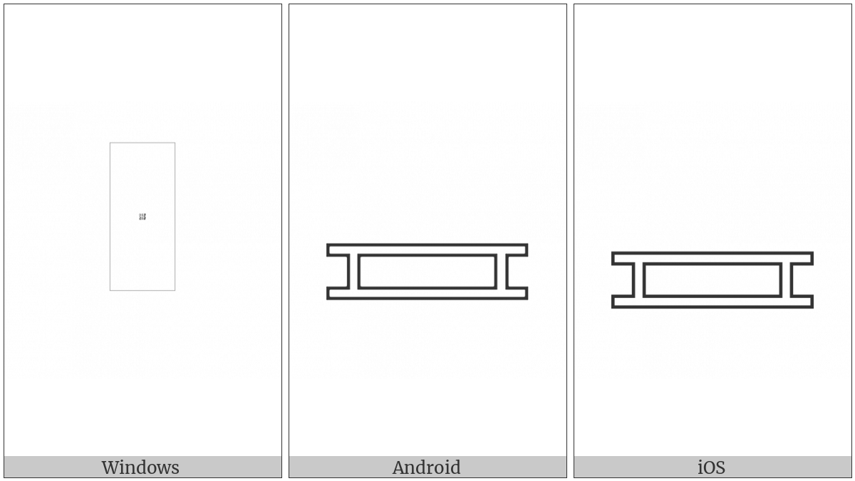 Egyptian Hieroglyph N036 on various operating systems