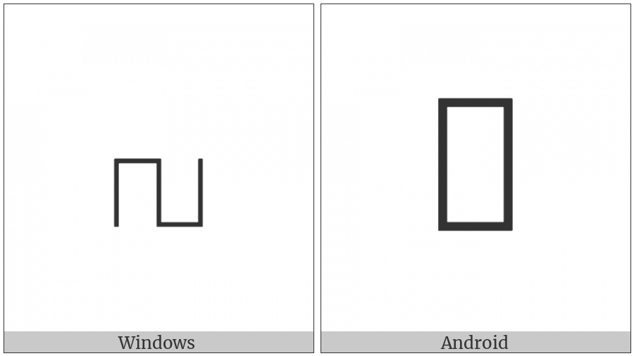 Egyptian Hieroglyph O005A on various operating systems