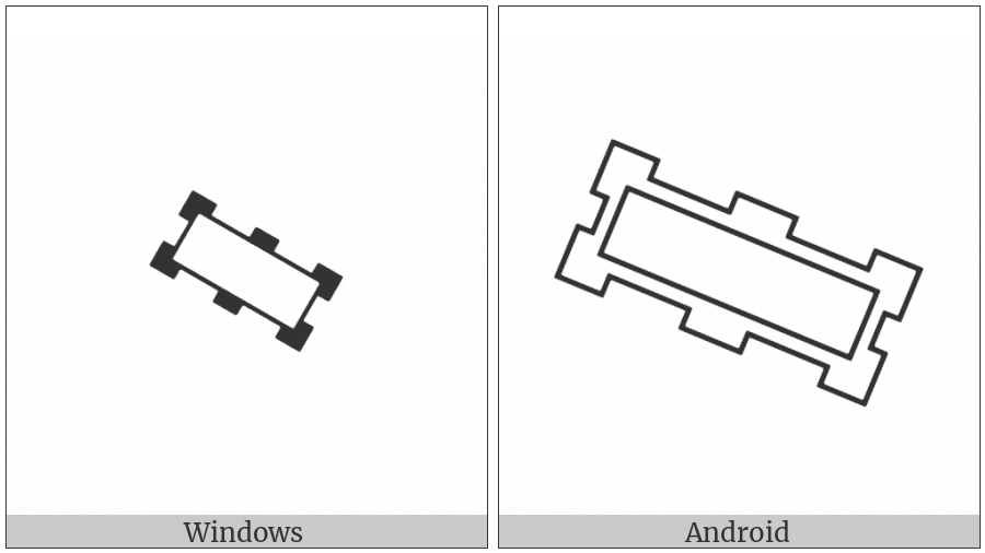 Egyptian Hieroglyph O037 on various operating systems