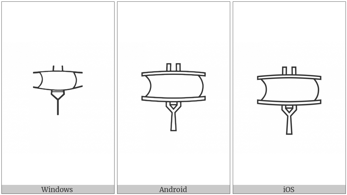 Egyptian Hieroglyph P005 on various operating systems