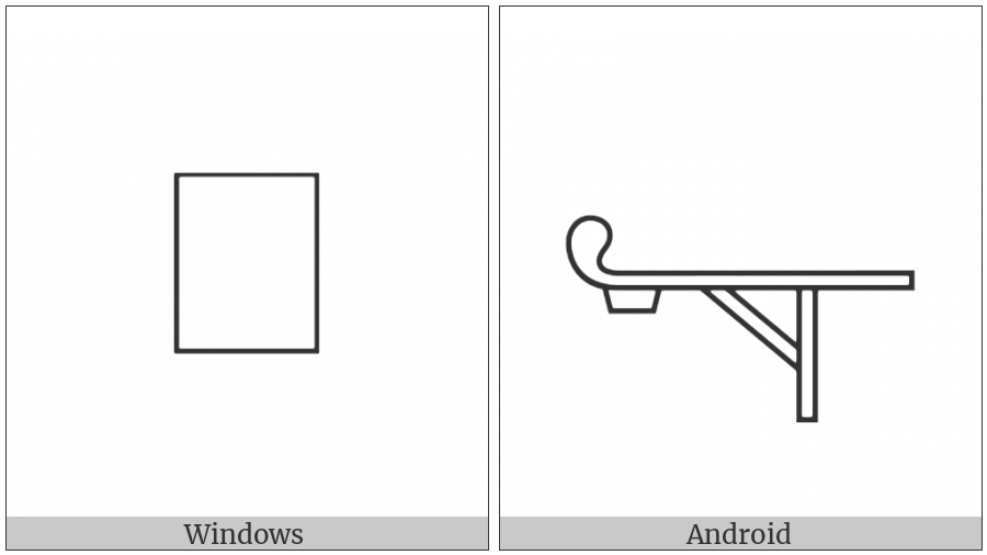 Egyptian Hieroglyph R012 on various operating systems