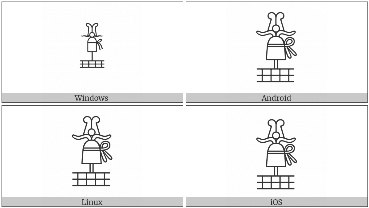 Egyptian Hieroglyph R018 on various operating systems