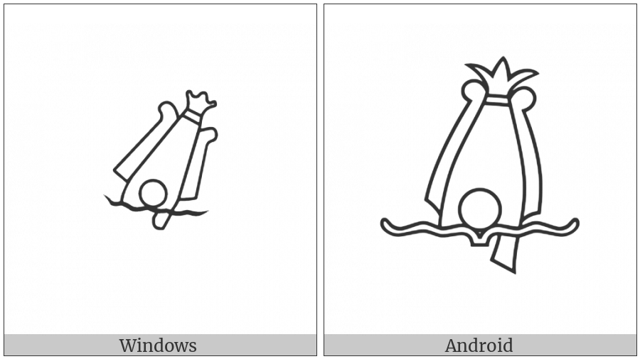 Egyptian Hieroglyph S008 on various operating systems