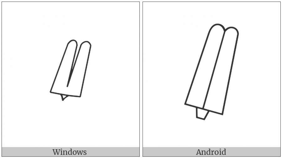 Egyptian Hieroglyph S009 on various operating systems