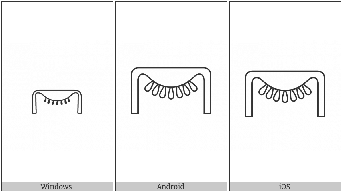 Egyptian Hieroglyph S012 on various operating systems