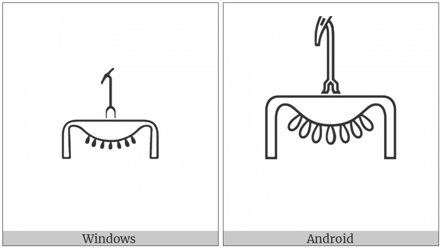 Egyptian Hieroglyph S014B on various operating systems