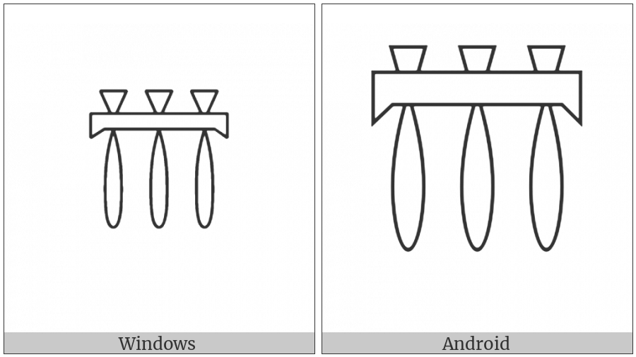 Egyptian Hieroglyph S015 on various operating systems