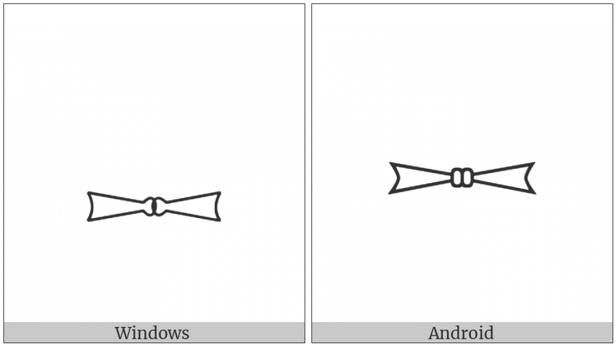 Egyptian Hieroglyph S024 on various operating systems