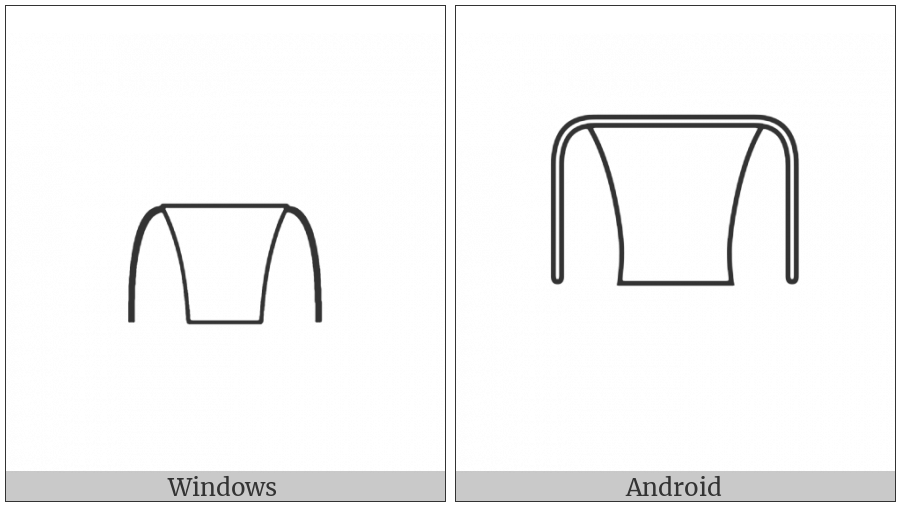 Egyptian Hieroglyph S025 on various operating systems