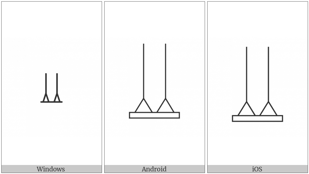 Egyptian Hieroglyph S027 on various operating systems