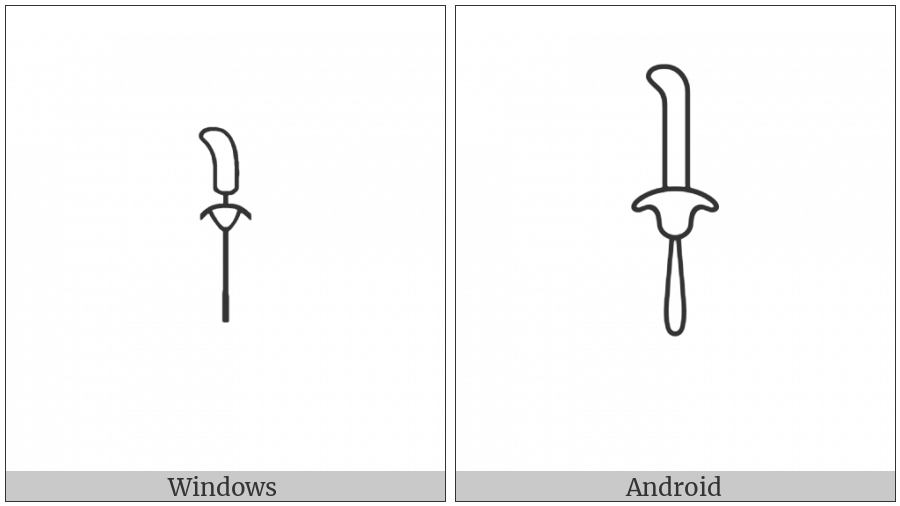 Egyptian Hieroglyph S037 on various operating systems