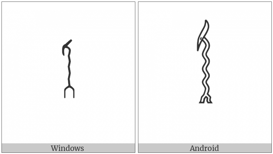 Egyptian Hieroglyph S041 on various operating systems