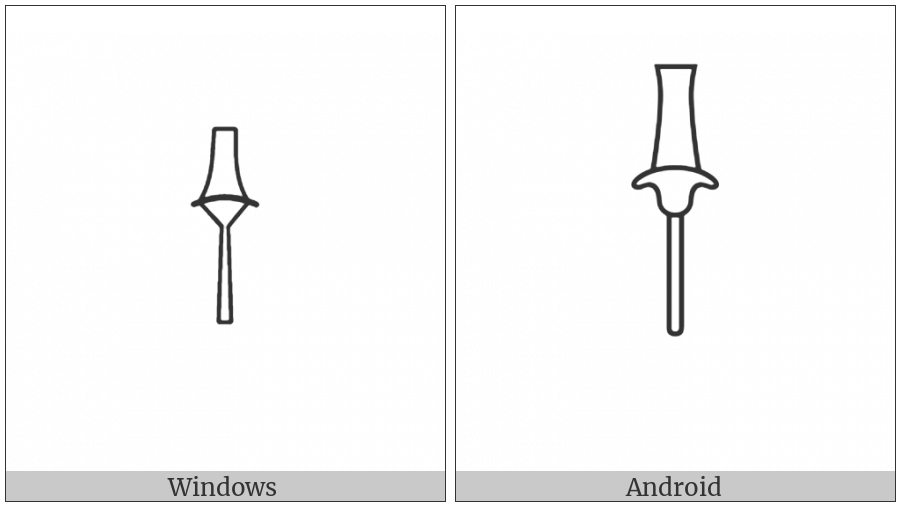 Egyptian Hieroglyph S042 on various operating systems