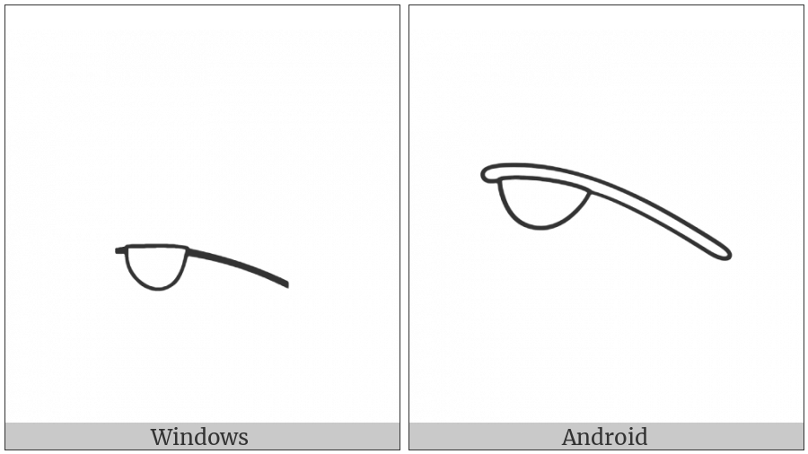 Egyptian Hieroglyph T007 on various operating systems