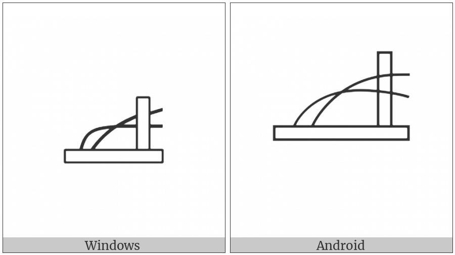 Egyptian Hieroglyph T026 on various operating systems