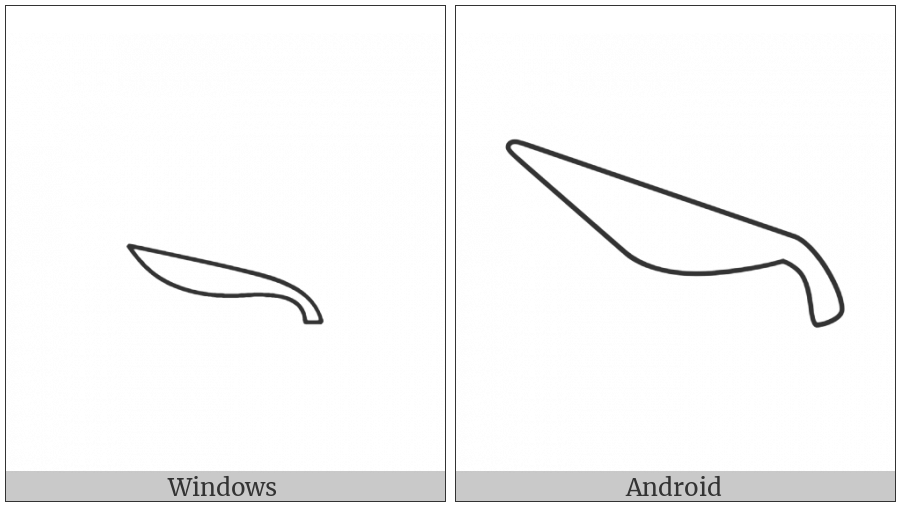 Egyptian Hieroglyph T030 on various operating systems