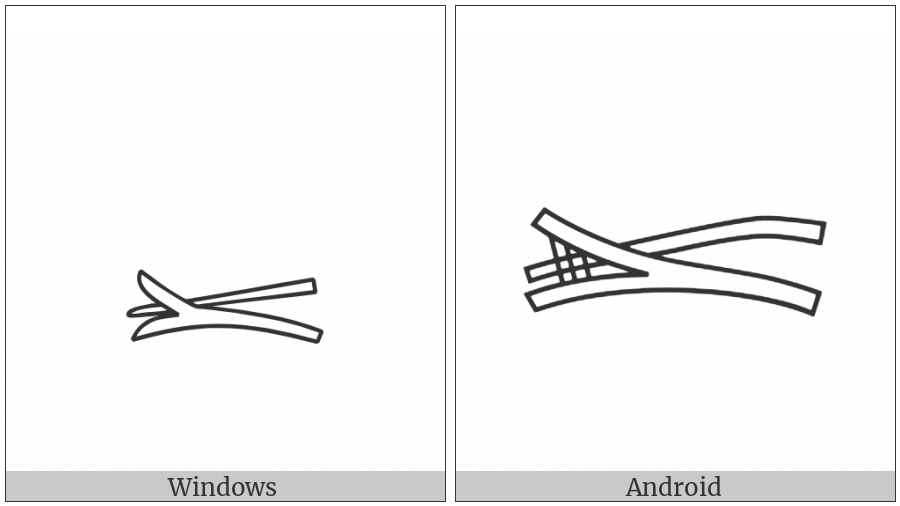 Egyptian Hieroglyph U014 on various operating systems