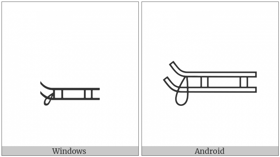 Egyptian Hieroglyph U015 on various operating systems