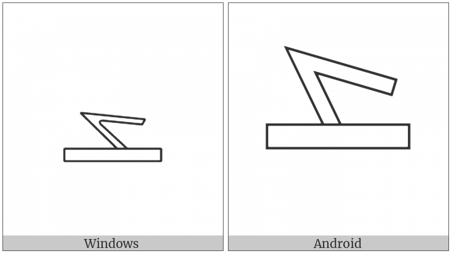 Egyptian Hieroglyph U017 on various operating systems