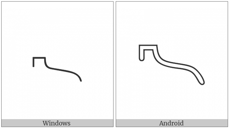 Egyptian Hieroglyph U019 on various operating systems