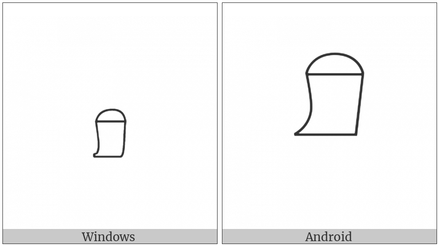 Egyptian Hieroglyph U030 on various operating systems