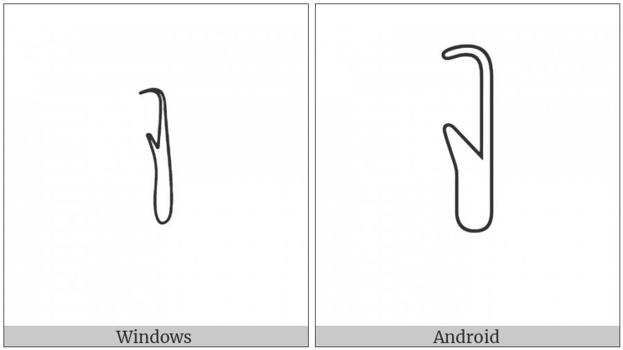 Egyptian Hieroglyph U032A on various operating systems