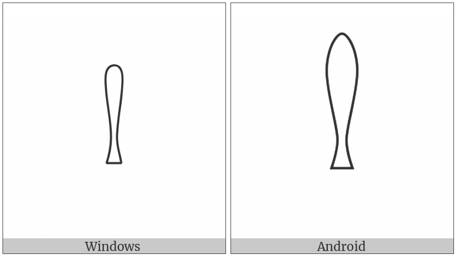 Egyptian Hieroglyph U036 on various operating systems