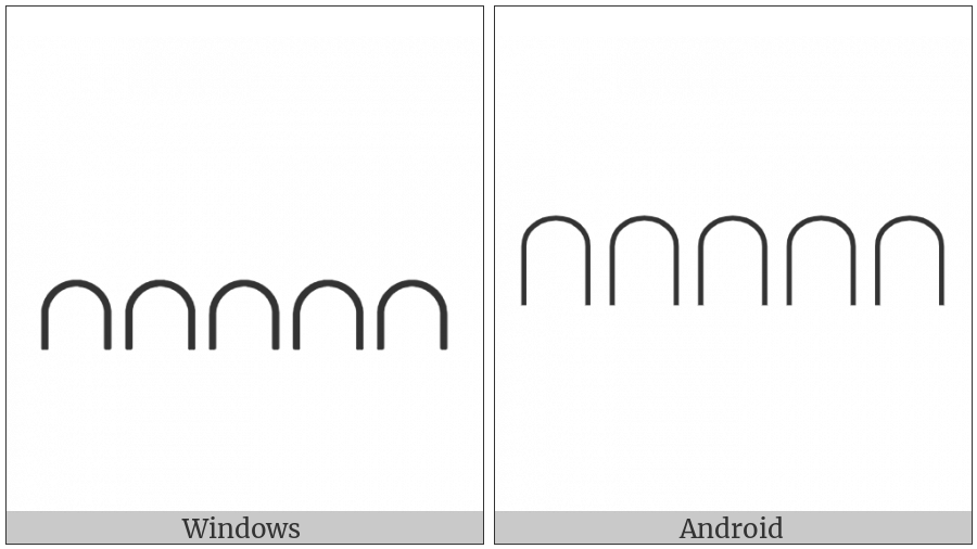 Egyptian Hieroglyph V020L on various operating systems