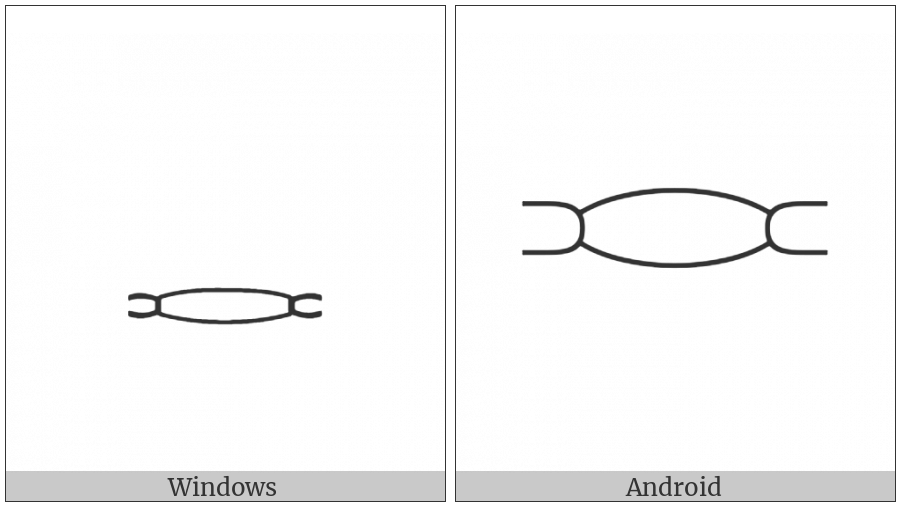 Egyptian Hieroglyph V026 on various operating systems