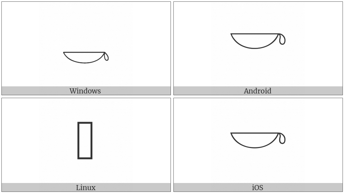 Egyptian Hieroglyph V031 on various operating systems