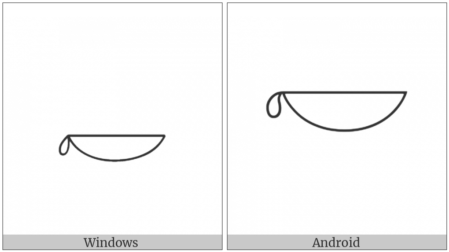 Egyptian Hieroglyph V031A on various operating systems