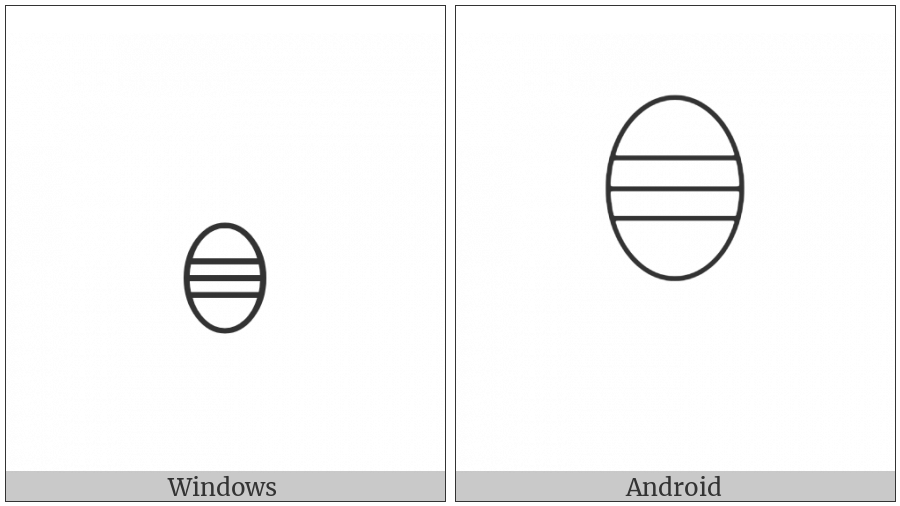 Egyptian Hieroglyph V033A on various operating systems