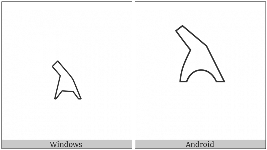 Egyptian Hieroglyph V035 on various operating systems