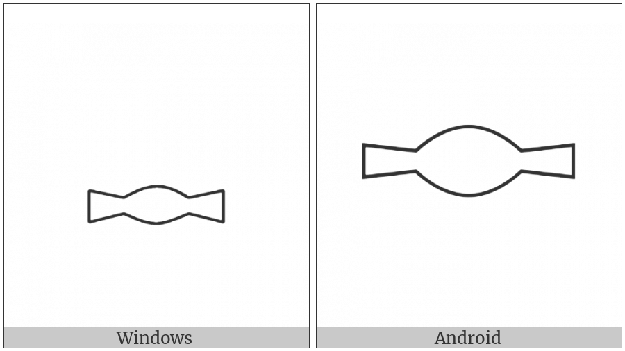 Egyptian Hieroglyph W008 on various operating systems