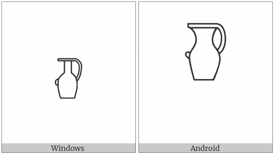 Egyptian Hieroglyph W009A on various operating systems