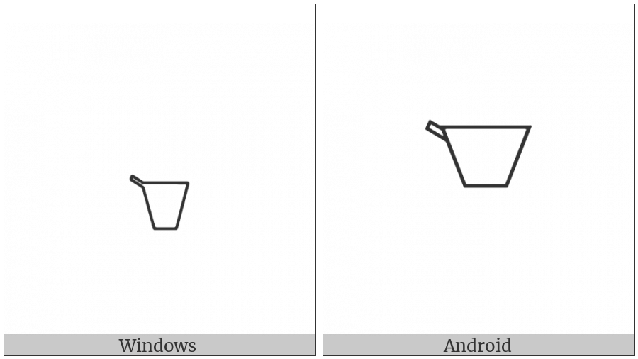 Egyptian Hieroglyph W010A on various operating systems