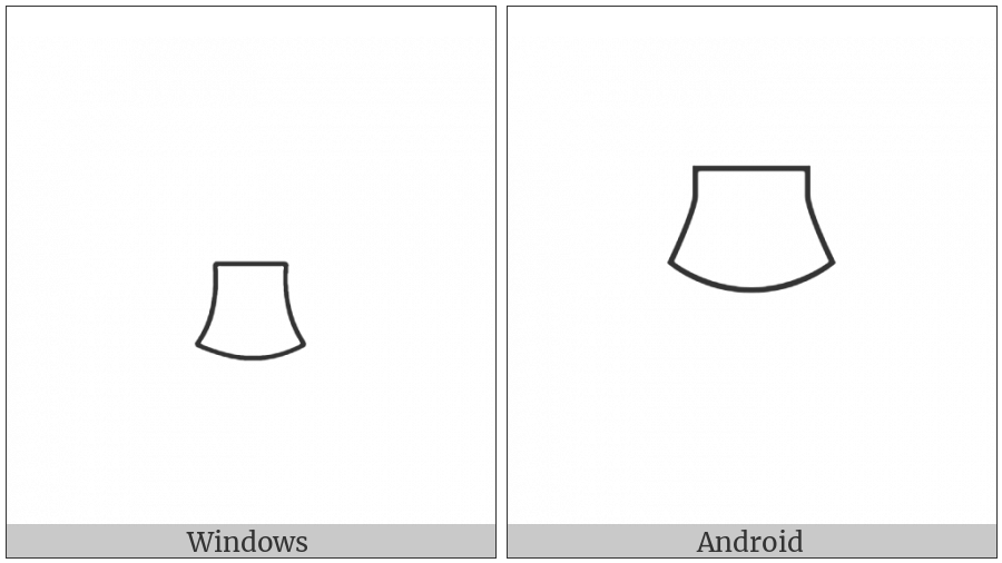 Egyptian Hieroglyph W013 on various operating systems